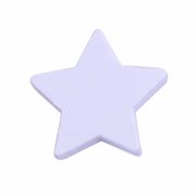 Træperle. Stjerne. Hvid. 19 mm